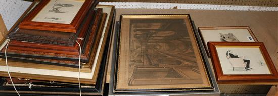 Mixed lot of framed pictures